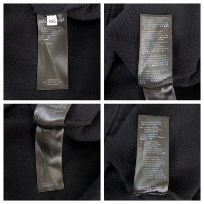 BALENCIAGA Hoodie MT74 661711 TKVD4 cotton black black white 21AW FREE NO RIB HOODIE XXS