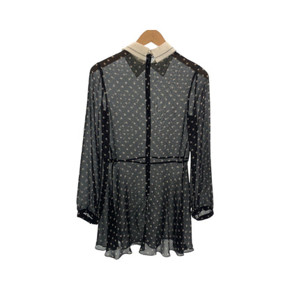 Dior Tunic cotton Black White Star Pattern See-through