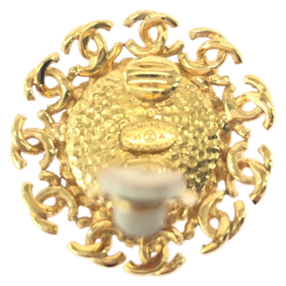 CHANEL Earring plating gold COCO Mark