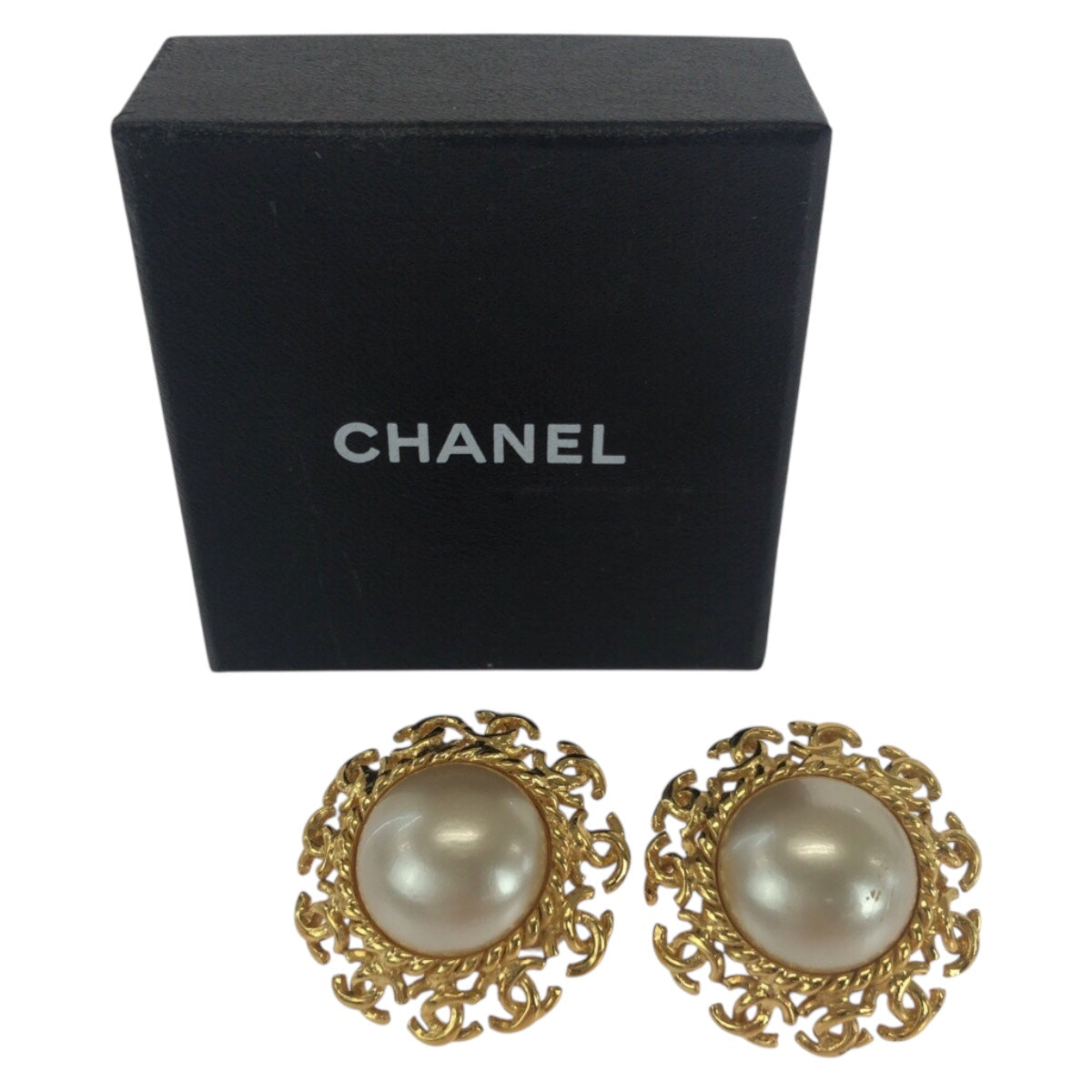CHANEL Earring plating gold COCO Mark