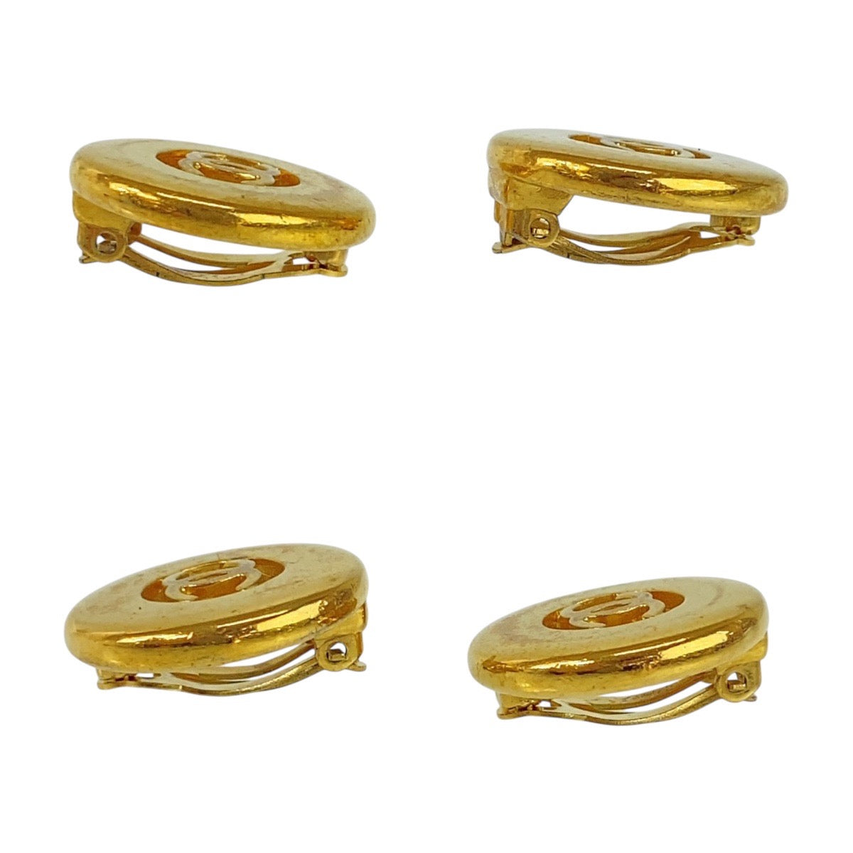 CHANEL Earring metal gold COCO Mark