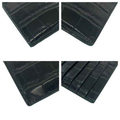 BALENCIAGA Coin case 640535 leather black Croco embossed