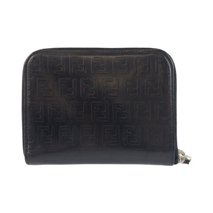 FENDI Bifold Wallet 31120 enamel Black SilverMetal Zucchino