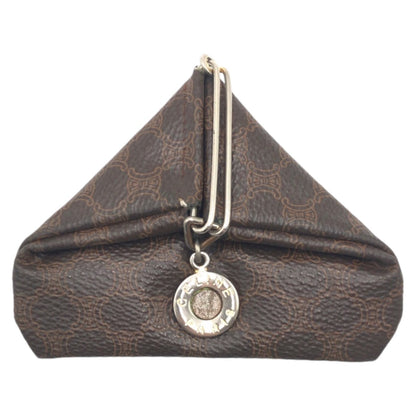 CELINE Coin case PVC Brown Macadam