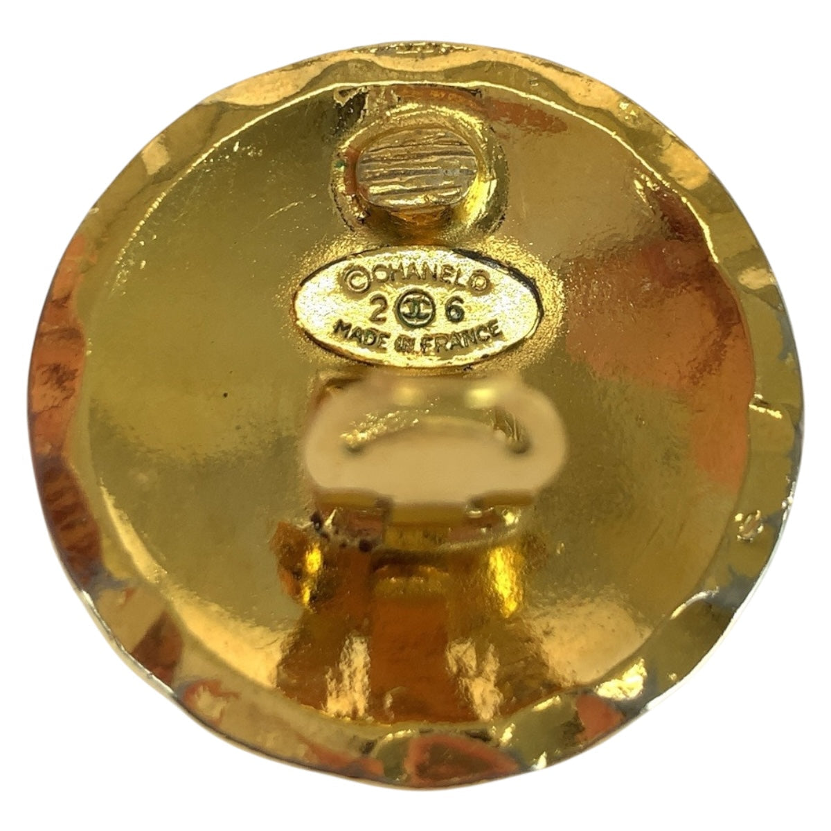 CHANEL Earring plating gold Matrasse COCO Mark