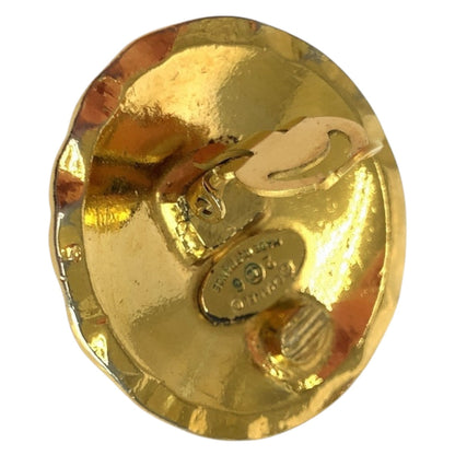 CHANEL Earring plating gold Matrasse COCO Mark