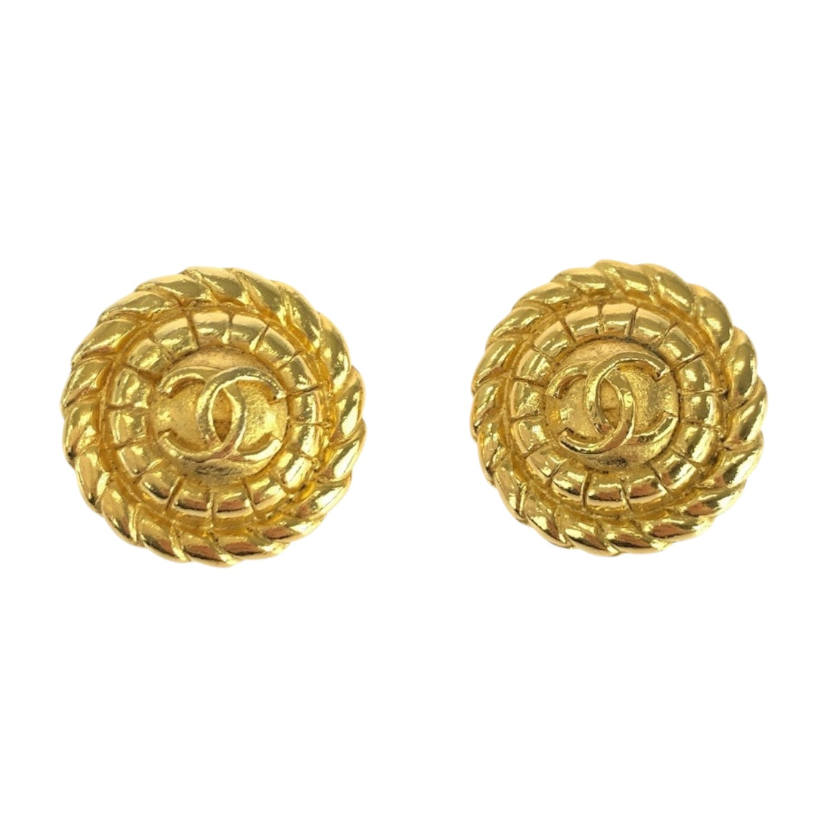 CHANEL Earring plating gold COCO Mark