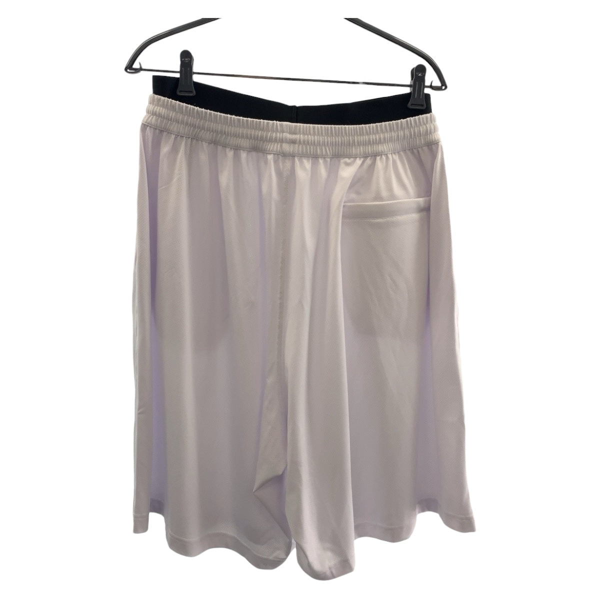 BALENCIAGA Shorts 698317 4C0B4 polyester White black Logo mesh shorts L
