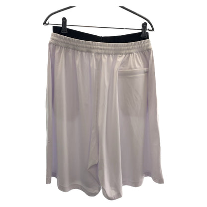 BALENCIAGA Shorts 698317 4C0B4 polyester White black Logo mesh shorts L