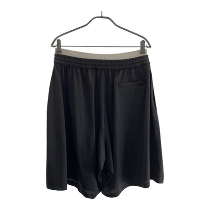 BALENCIAGA Shorts 698317 4C0B4 polyester Black White Layered mesh logo L