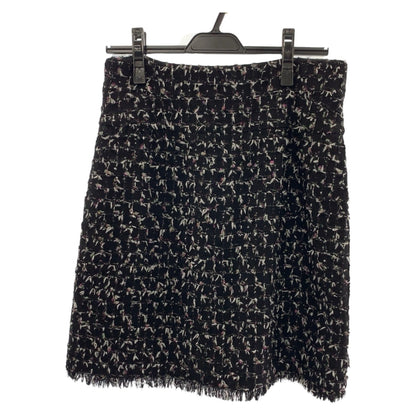 CHANEL skirt P29310V19329 wool Black Pink Black Metal tweed COCO Mark 38