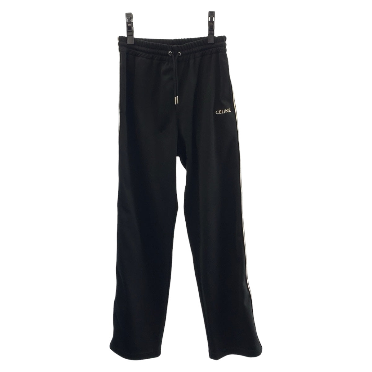 CELINE Pants polyester Black black logo XS