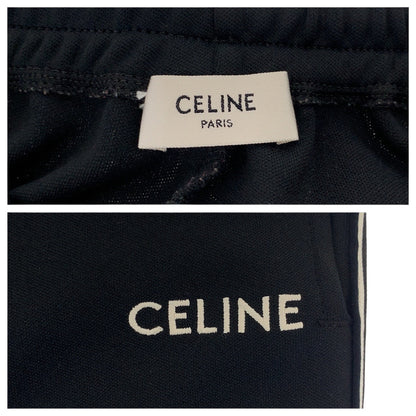 CELINE Pants polyester Black black logo XS