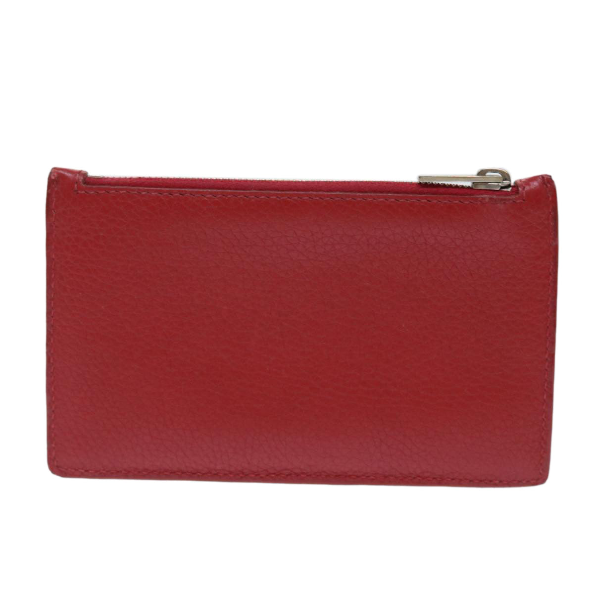 Luxury CELINE Coin Purse Leather Red  50848