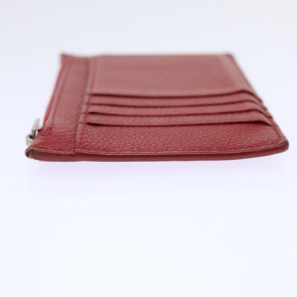 Luxury CELINE Coin Purse Leather Red  50848