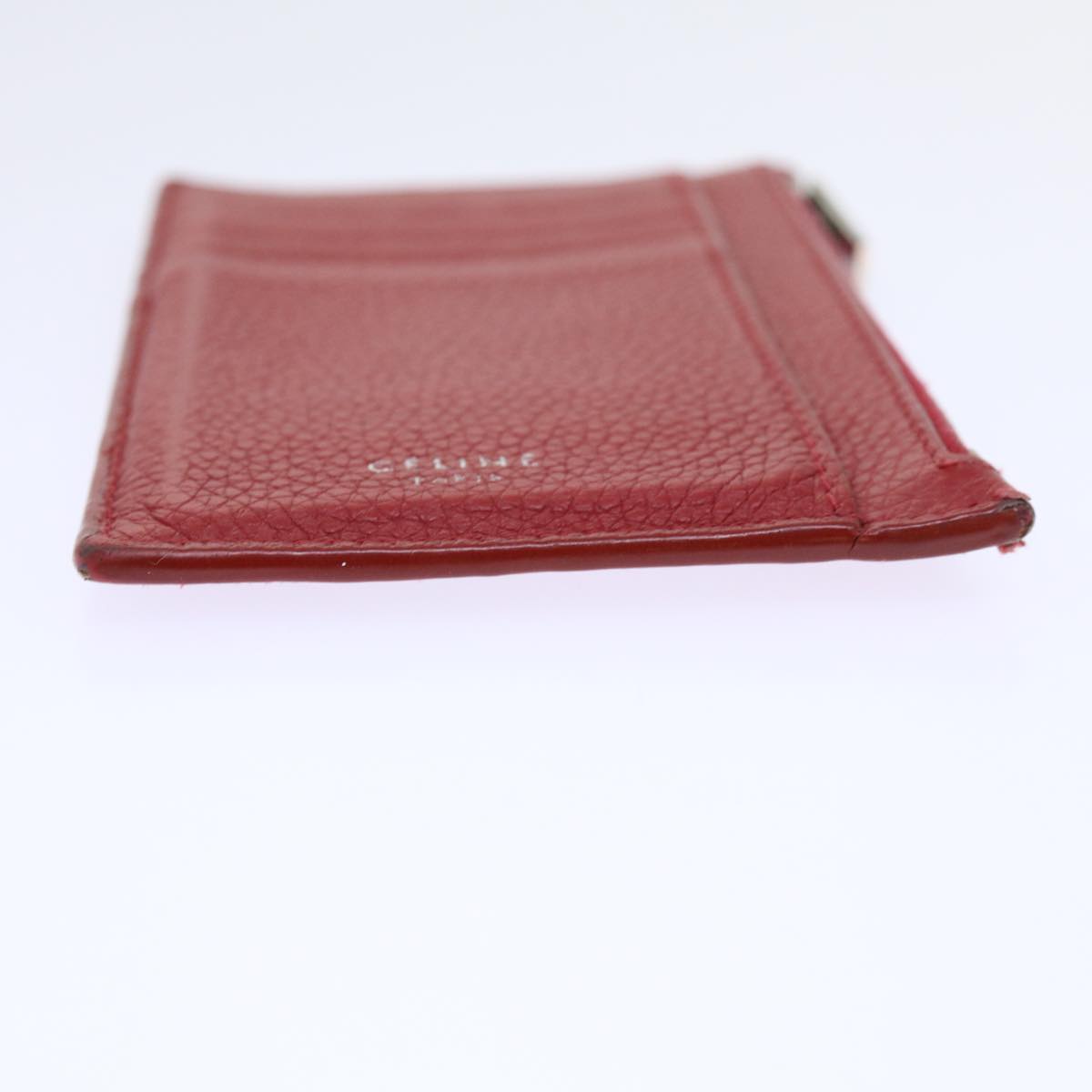 Luxury CELINE Coin Purse Leather Red  50848