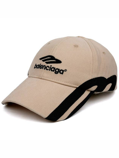 Luxury Balenciaga Trending 2025 3B Sports Icon Ball Cap Light Beige