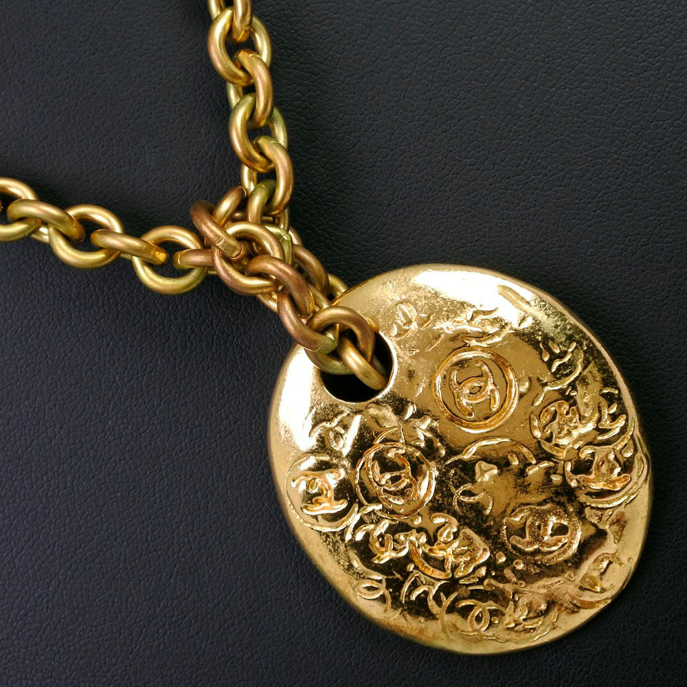 CHANEL Necklace Plated Gold gold COCO Mark Women