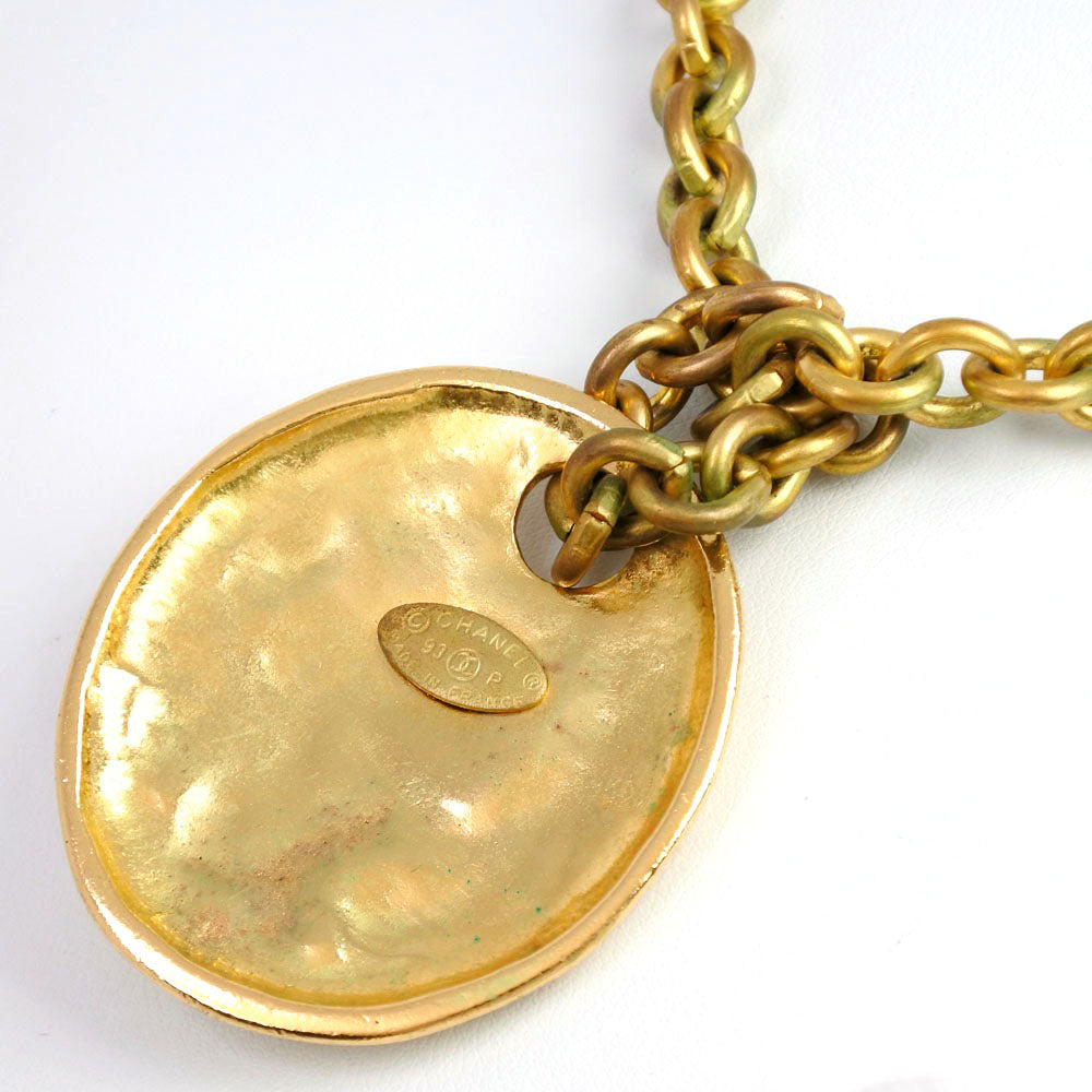 CHANEL Necklace Plated Gold gold COCO Mark Women