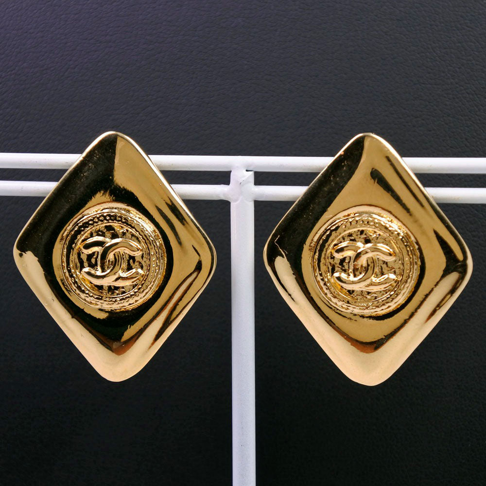 CHANEL Earring Plated Gold gold COCO Mark Women
