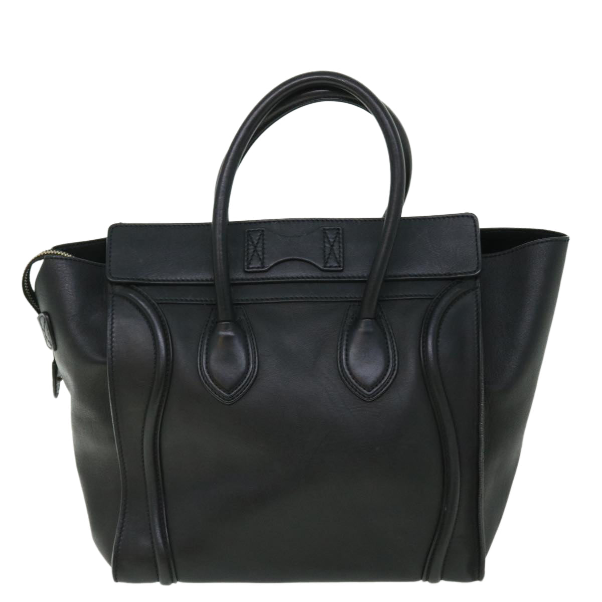 Luxury CELINE Luggage Mini Hand Bag Leather Black  51427