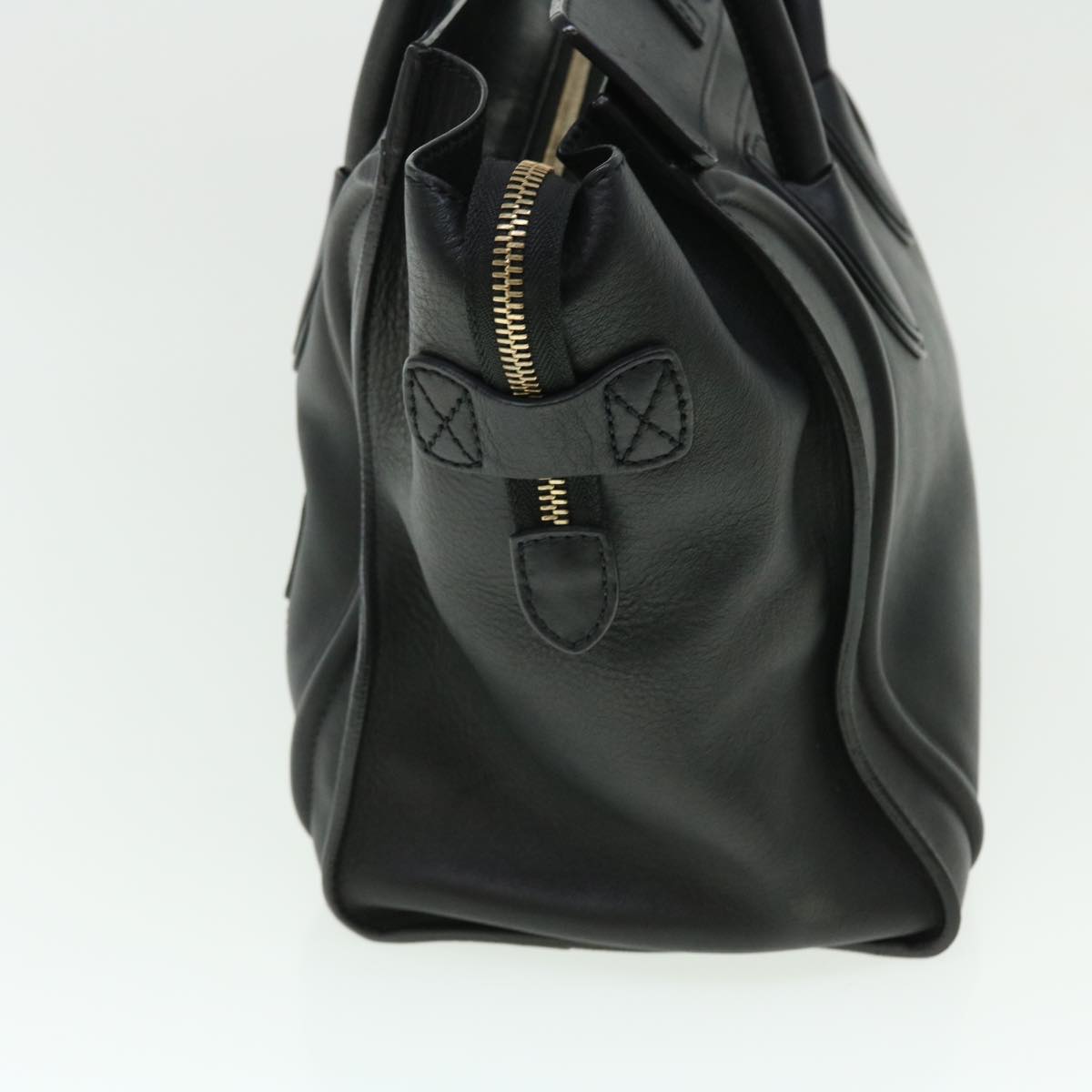 Luxury CELINE Luggage Mini Hand Bag Leather Black  51427