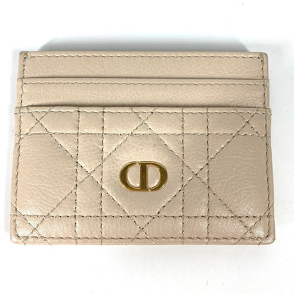 Dior Card Case leather beige Canage CARO Women