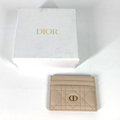 Dior Card Case leather beige Canage CARO Women