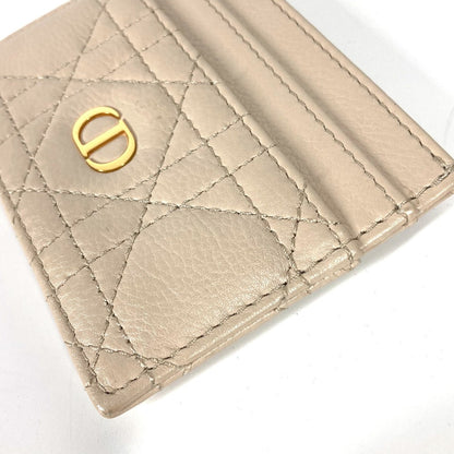 Dior Card Case leather beige Canage CARO Women