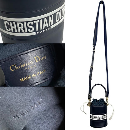 Dior Shoulder Bag Suede, Leather Navy Vibe Bucket Women