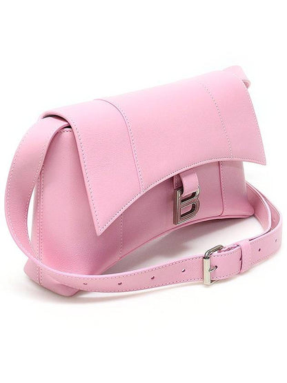 Luxury Balenciaga Trending 2025 671355 Candy Pink Supple Calfskin Hourglass Downtown XS Small Shoulder Bag