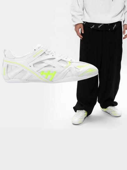 Luxury Balenciaga Trending 2025 Drive Low Top Sneakers Fluo Yellow White