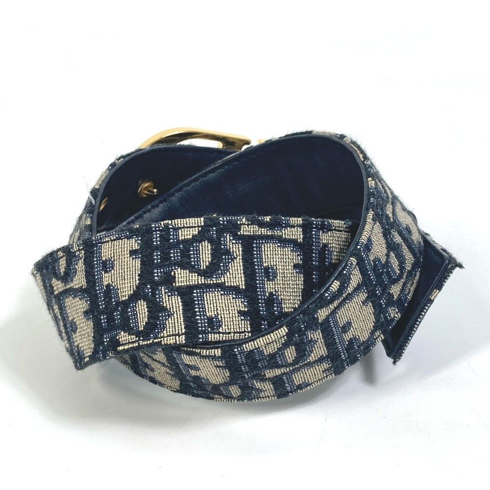 Dior belt Jacquard Navy oblique saddle Women 70
