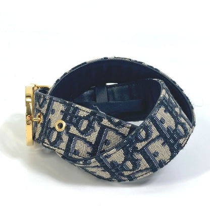 Dior belt Jacquard Navy oblique saddle Women 70