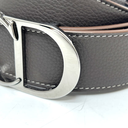 Dior belt leather Brown CD logo buckle 95/38