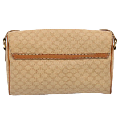 Luxury CELINE Macadam Canvas Shoulder Bag PVC Leather Beige  52441