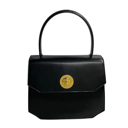 CELINE Handbag leather black Star Ball Circle Metal Women
