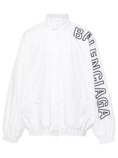 Luxury Balenciaga Trending 2025 Embroidered Logo Track Jacket White
