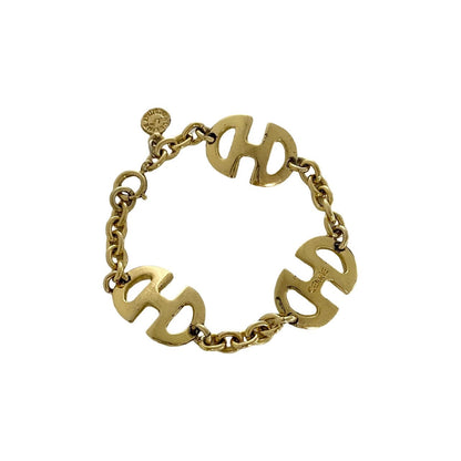 CELINE bracelet Gold Plated gold logo motif Women