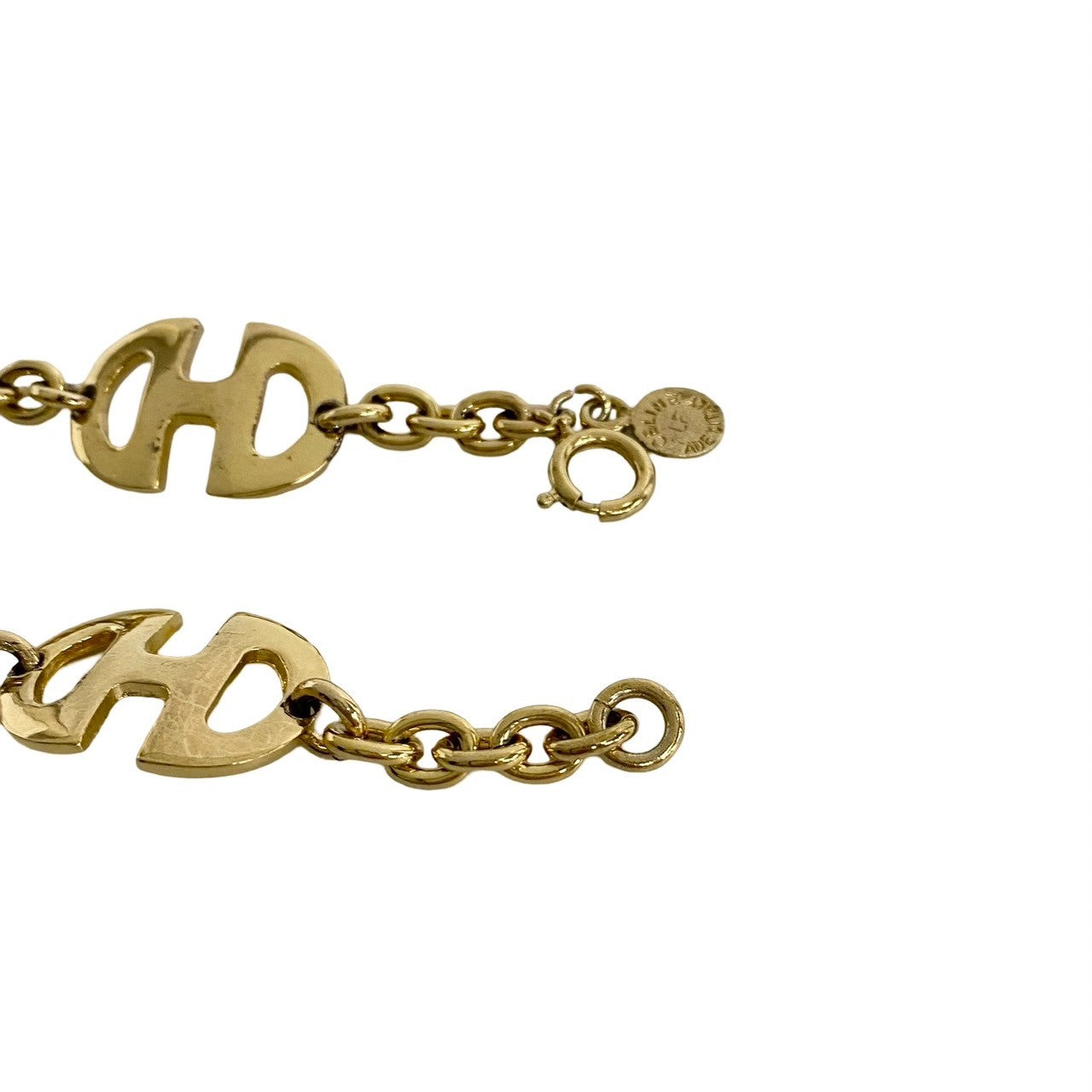 CELINE bracelet Gold Plated gold logo motif Women