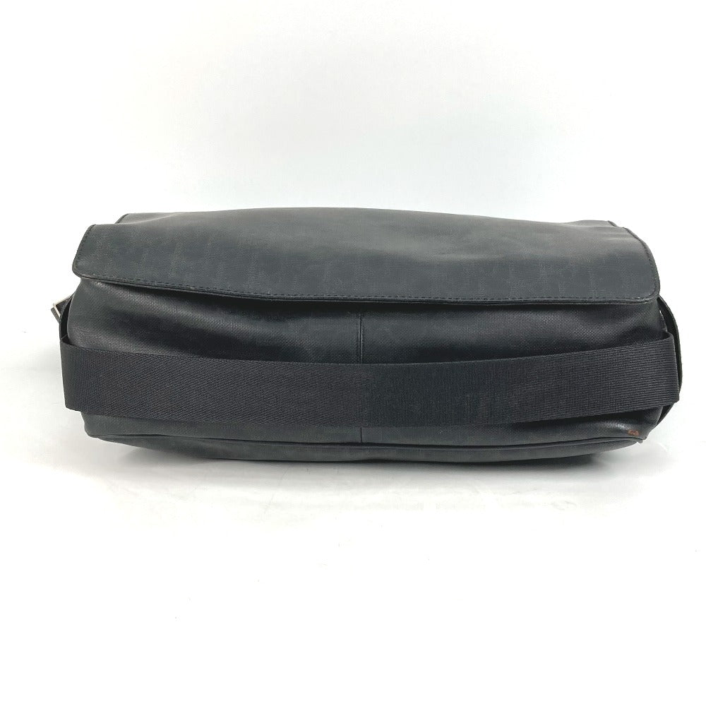 DIOR HOMME Shoulder Bag PVC black Crossbody flap Trotter Oblique logo mens
