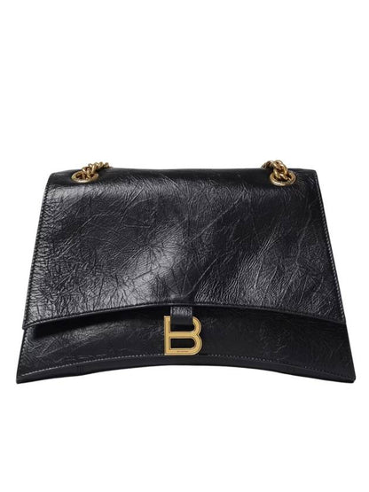 Luxury Balenciaga Trending 2025 Crush Medium Shoulder Bag Black