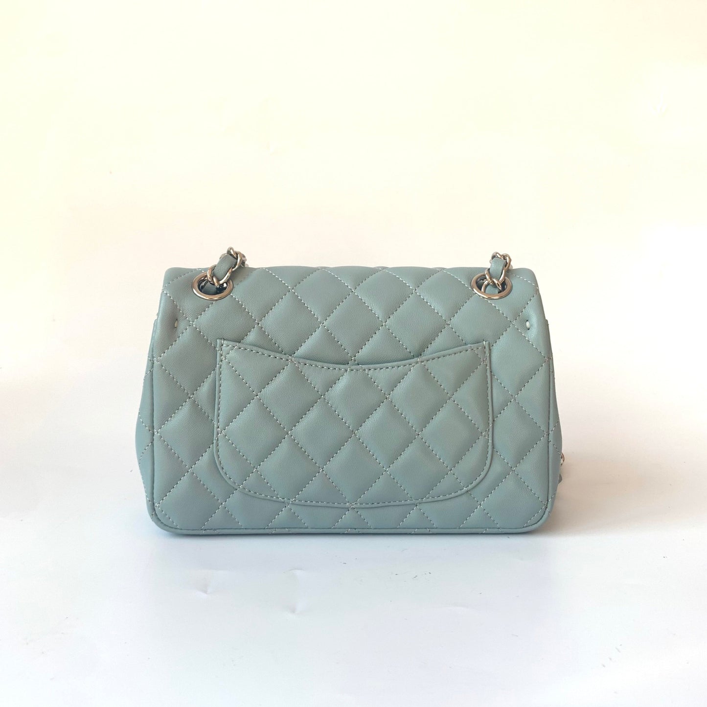Chanel Classic Flap Rectangular Mini Misty Blue Lambskin, 2011-2012