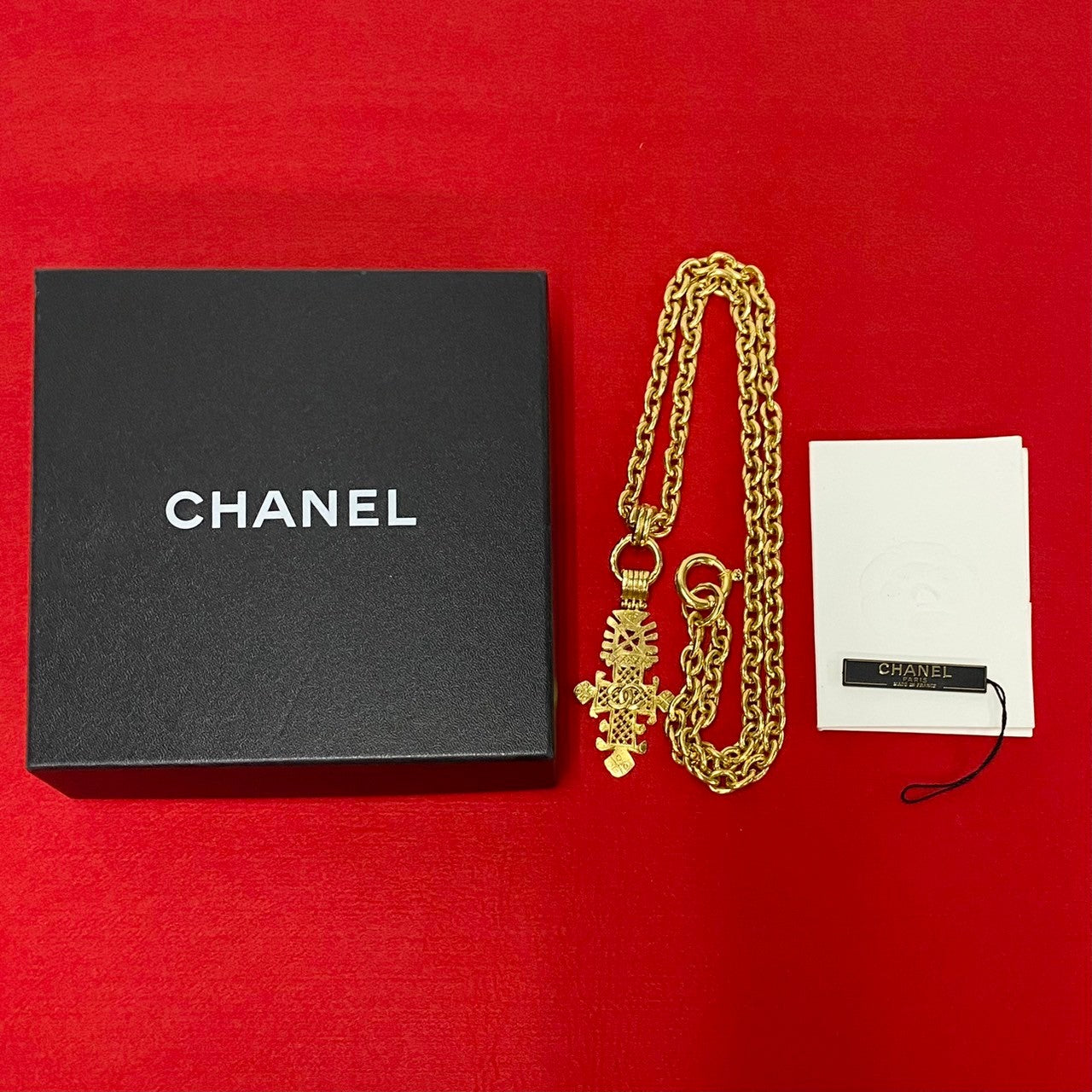CHANEL Necklace Gold Plated gold COCO Mark Women(Unisex)
