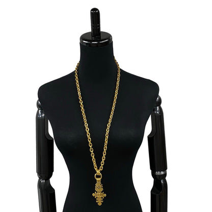 CHANEL Necklace Gold Plated gold COCO Mark Women(Unisex)