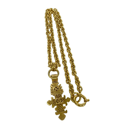 CHANEL Necklace Gold Plated gold COCO Mark Women(Unisex)