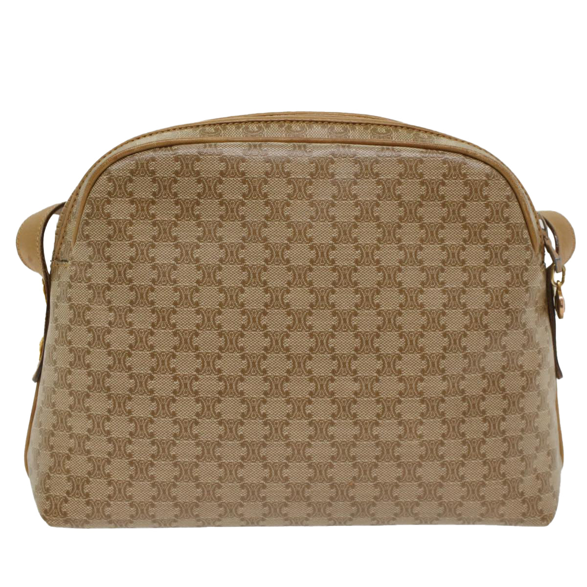 Luxury CELINE Macadam Canvas Shoulder Bag Beige  54135
