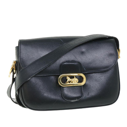 Luxury CELINE Shoulder Bag Leather Black  54184