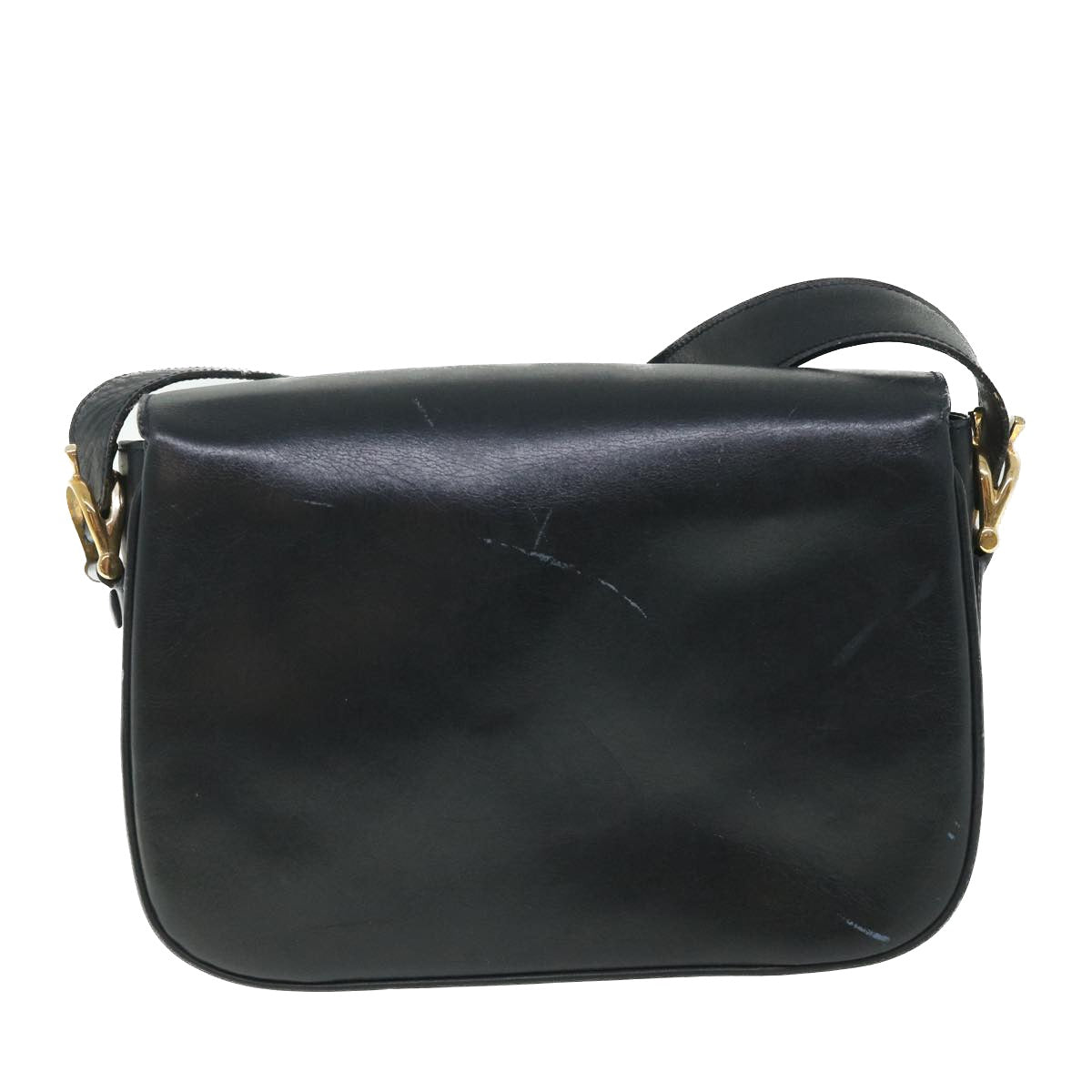 Luxury CELINE Shoulder Bag Leather Black  54184