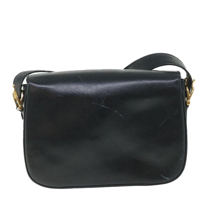 Luxury CELINE Shoulder Bag Leather Black  54184